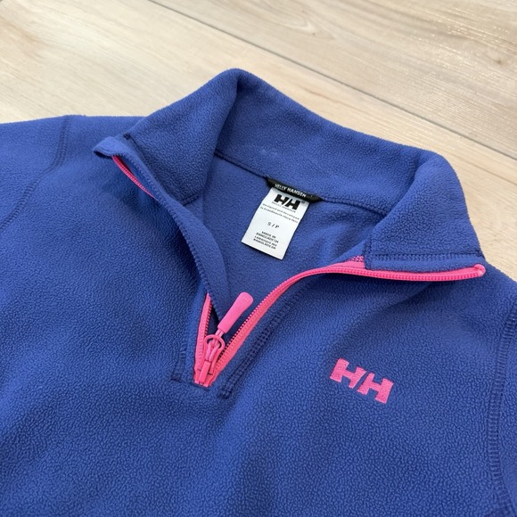 Helly Hansen 1/4 zip fleece pullover top womens small Purple Polartec base layer - Picture 3 of 9
